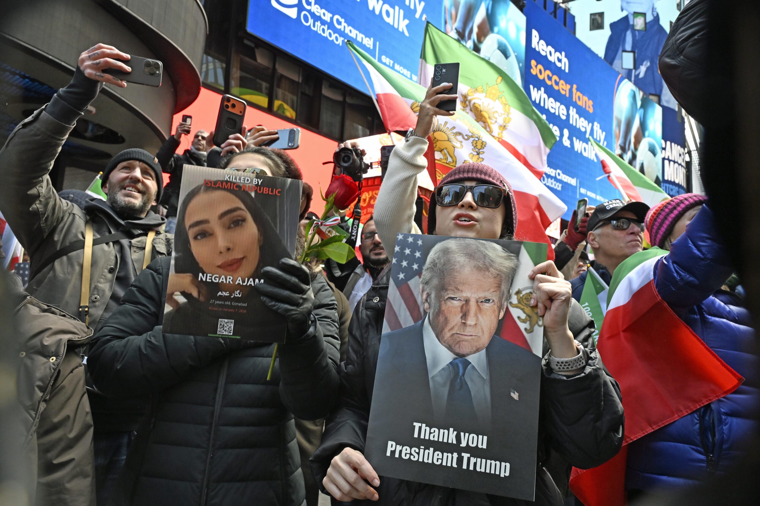 (NEW) Rallyng March held on March 1st, 2026 in New York City, New York, U. S. A. The march was in support of American and Israeli forces in a deadly joint attack on Iranian regime killing the Iranian Leader Ali Khamenei. The action was taken to try to remove the oppressive Iranian regime which has murdered many of it's citizens.
Credit: Victor M. Matos/Thenews2.com