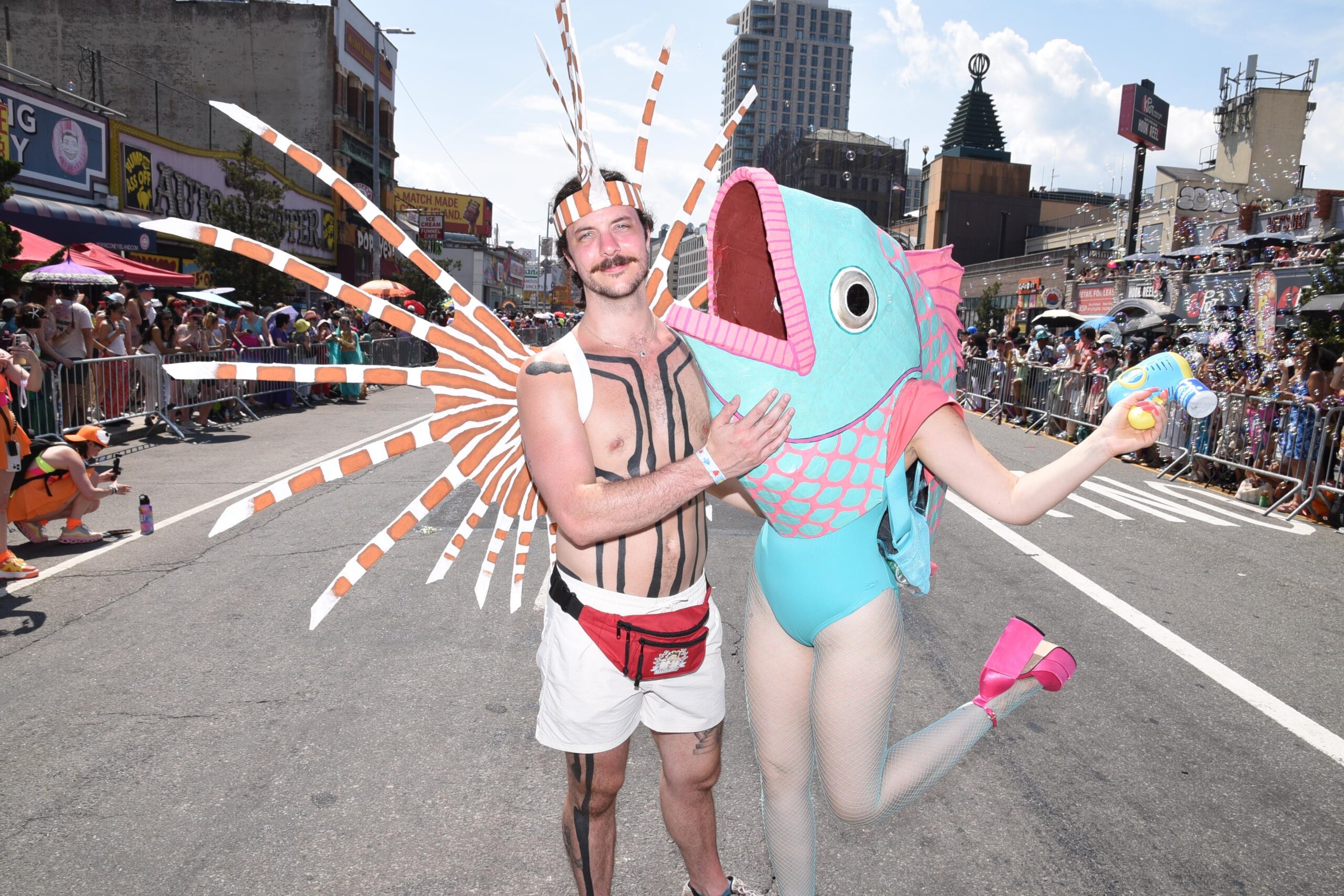 (NEW) The New York City 2025 Coney Island Mermaid Day Parade in Brooklyn.  New York City, New York, U. S. A. The 43rd Annual Mermaid Parade took place promptly at 1:00 PM. Since 1983, hundreds of thousands of New Yorkers and visitors from across the country and around the world have been visiting Coney Island’s Mermaid Parade. The parade began at West 21st Street and Surf Avenue moving East toward West 10th Street, concluding and ending at the Coney Island Boardwalk at Steeplechase Plaza. This procession pays homage to two events: one, a tribute to Coney Island’s Mardi Gras celebrations ending at the beach of Coney Island at about 4:00 PM, and two, it also opens the summer swimming season for the City.
Credit: Victor M. Matos/ Thenews2